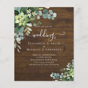 Prospectus 11,4 Cm X 14,2 Cm BUDGET Eucalyptus Mariage de verdure