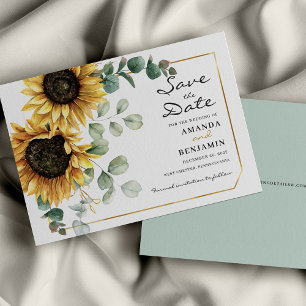 Prospectus 11,4 Cm X 14,2 Cm Budget Eucalyptus Sunflower Floral Enregistrer La 