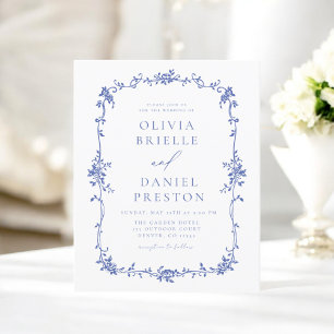 Prospectus 11,4 Cm X 14,2 Cm Budget Faire-part de mariage victorienne française