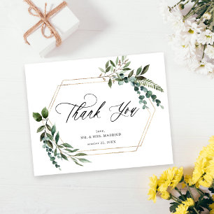 Prospectus 11,4 Cm X 14,2 Cm Budget Feuilles & Eucalyptus Or Merci