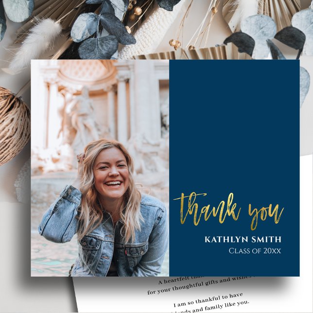 Prospectus 11,4 Cm X 14,2 Cm BUDGET Fun Script moderne Photo Grad Carte de reme (Créateur téléchargé)