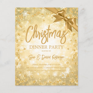 Prospectus 11,4 Cm X 14,2 Cm Budget Gold Diamonds Parties scintillant Xmas Invi