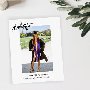 Prospectus 11,4 Cm X 14,2 Cm Budget Graduate Calligraphie 2V Faire-part photo