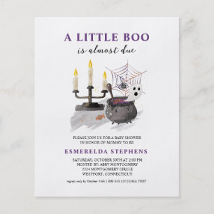 Prospectus 11,4 Cm X 14,2 Cm Budget Halloween Little Boo Invitation Baby shower