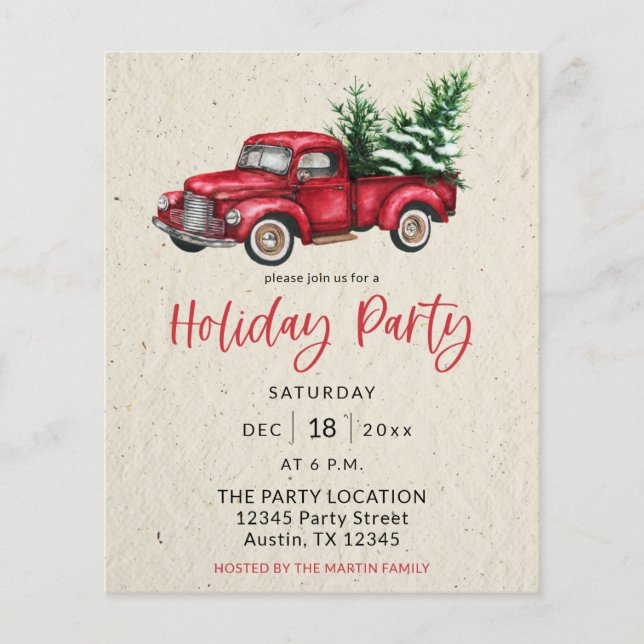 Prospectus 11,4 Cm X 14,2 Cm Budget Holiday Truck Fête (Devant)