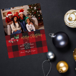 Prospectus 11,4 Cm X 14,2 Cm Budget Joyeux Camion de Noël & Buffalo Photo H
