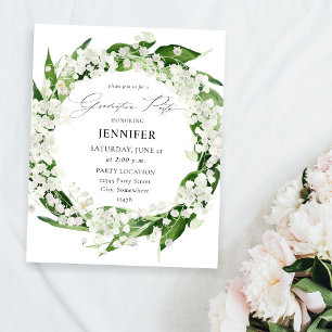 Prospectus 11,4 Cm X 14,2 Cm Budget Lily de la Valley Floral Graduation Party