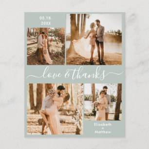 Prospectus 11,4 Cm X 14,2 Cm Budget Love et Merci Collage Mariage Merci F