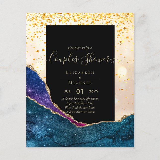 Prospectus 11,4 Cm X 14,2 Cm BUDGET Mariage entre COUPLES BAIGNADE DE LA MARIÉE (Devant)
