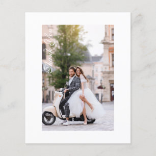 Prospectus 11,4 Cm X 14,2 Cm Budget Mariage Merci Photo Moderne Élégant