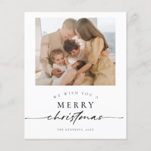 Prospectus 11,4 Cm X 14,2 Cm Budget minimaliste Carte photo de Noël