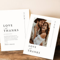 Budget Minimaliste Photo Mariage Merci Cartes