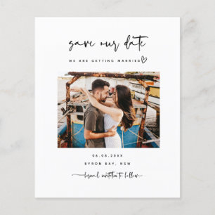 Prospectus 11,4 Cm X 14,2 Cm Budget Minimaliste photo moderne Enregistrer la da