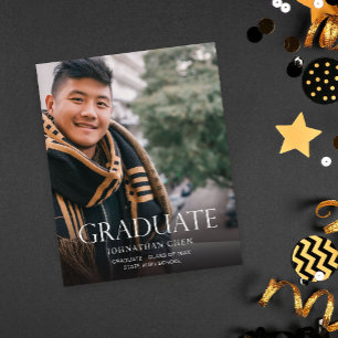 Prospectus 11,4 Cm X 14,2 Cm Budget Mod Photo Graduation Party Vertical Dark