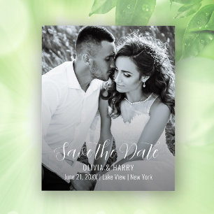 Prospectus 11,4 Cm X 14,2 Cm Budget Moderne Élégant Script Enregistrer La Date