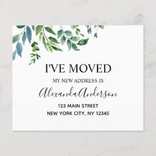 Prospectus 11,4 Cm X 14,2 Cm Budget Moving Faire-part Printemps vert