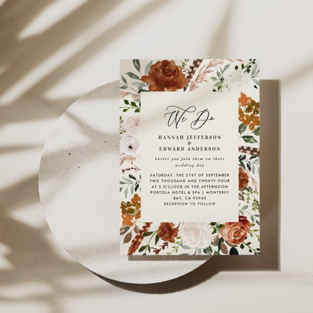 Prospectus 11,4 Cm X 14,2 Cm Budget naturel botanique détails mariage invitatio (Créateur téléchargé)