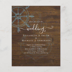 Prospectus 11,4 Cm X 14,2 Cm BUDGET Navires nautiques Mariage de roues