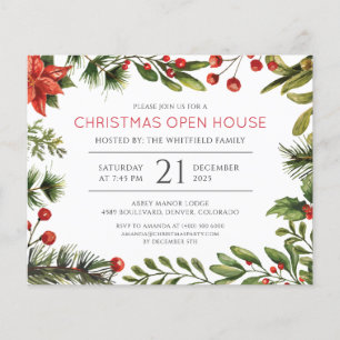 Prospectus 11,4 Cm X 14,2 Cm Budget Noël Fête Bureau Invitation de fête