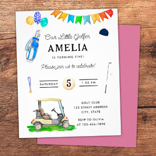 Prospectus 11,4 Cm X 14,2 Cm Budget Notre Petit Golfeur Rose Golf Anniversaire 