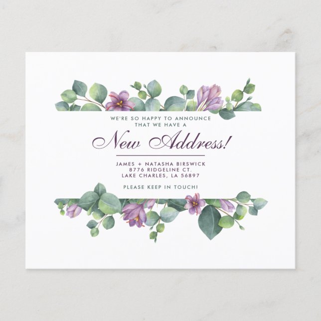 Prospectus 11,4 Cm X 14,2 Cm Budget Nous avons déménagé Nouvelle Maison Eucalyp (Devant)