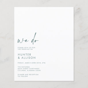Prospectus 11,4 Cm X 14,2 Cm BUDGET Nous réalisons des faire-part de mariage Fl