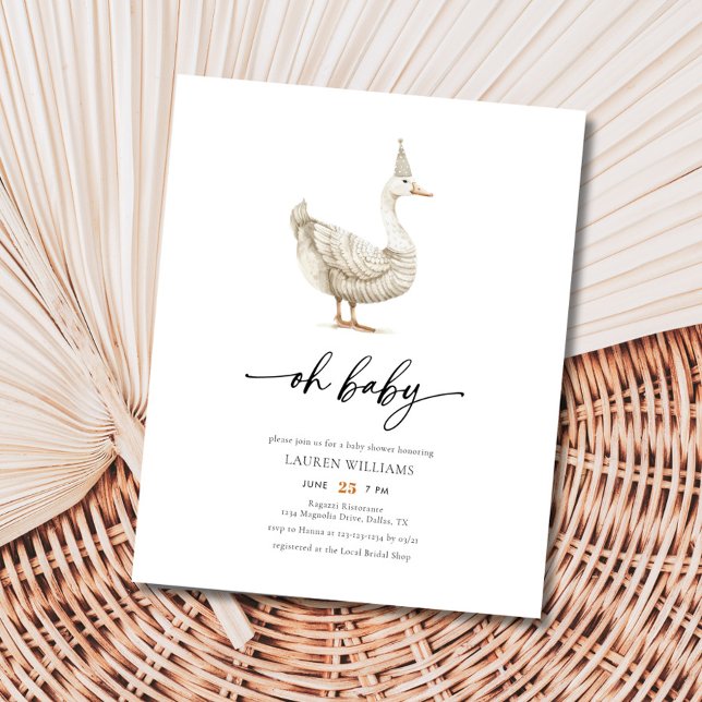 Prospectus 11,4 Cm X 14,2 Cm BUDGET Oh Baby Goose Genre Baby shower neutre (Créateur téléchargé)