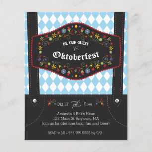 Prospectus 11,4 Cm X 14,2 Cm Budget Oktoberfest, Octoberfest Party Invitation F