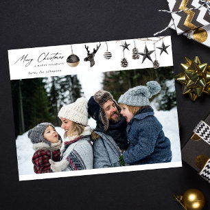 Prospectus 11,4 Cm X 14,2 Cm Budget Ornements noirs et para photo Joyeux Noël