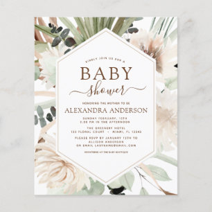 Prospectus 11,4 Cm X 14,2 Cm Budget Pampas Grass Baby shower Boho Eucalyptus