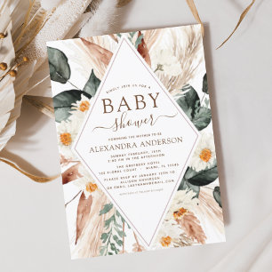 Prospectus 11,4 Cm X 14,2 Cm Budget Pampas Grass Baby shower Boho Eucalyptus