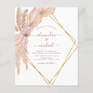 Prospectus 11,4 Cm X 14,2 Cm Budget Pampas Grass Photo Boho Mariage