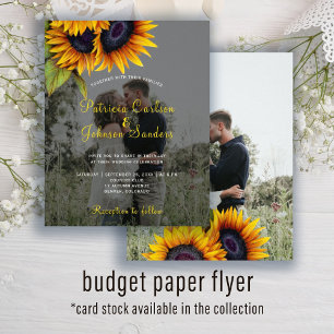 Prospectus 11,4 Cm X 14,2 Cm Budget photo automne floral mariage invitation pap