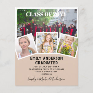 Prospectus 11,4 Cm X 14,2 Cm BUDGET Photo GRADUM Invitation Faire-part MerciU