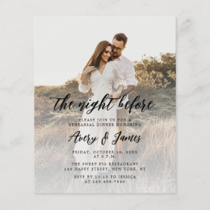 Prospectus 11,4 Cm X 14,2 Cm Budget Photo La Nuit Avant Le Dîner De La Répétiti