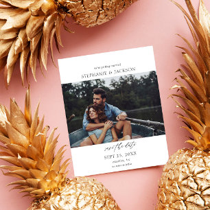 Prospectus 11,4 Cm X 14,2 Cm Budget Photo Modern H Pano Enregistrer la date