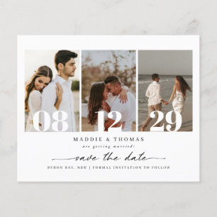 Prospectus 11,4 Cm X 14,2 Cm Budget photo moderne Enregistrer la date Invitatio