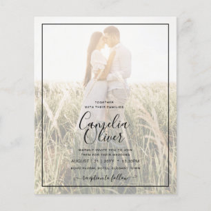 Prospectus 11,4 Cm X 14,2 Cm BUDGET Photo Overlay Sea Glass Sage Wedding Invite