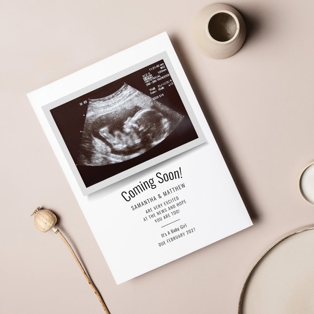 Prospectus 11,4 Cm X 14,2 Cm Budget Prochainement Grossesse Photo Ultrasound (Créateur téléchargé)