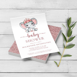 Prospectus 11,4 Cm X 14,2 Cm Budget Rose Parties scintillant or Elephant Baby G