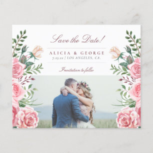 Prospectus 11,4 Cm X 14,2 Cm Budget roses roses roses photo mariage faire part
