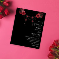 Budget Rouge Floral & Mariage de cristal - Noir
