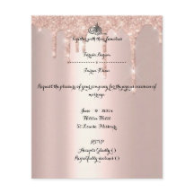 Budget RSVP mariage de musulmans flyer rose or fly