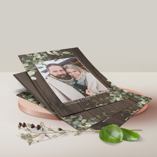 Prospectus 11,4 Cm X 14,2 Cm BUDGET Rustic Wood Eucalyptus Photo Enregistrer la