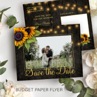 Budget rustique faire part de mariage tournesol sa