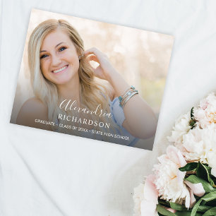 Prospectus 11,4 Cm X 14,2 Cm Budget Script Nom du motif Photo Graduation Annonc