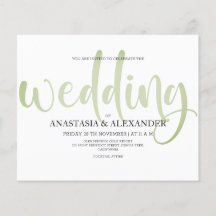 Budget Simple faire-part de mariage. Flyer