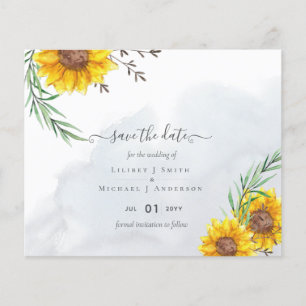 Prospectus 11,4 Cm X 14,2 Cm Budget Sunflowers Rustic Woodland Garden Date de s