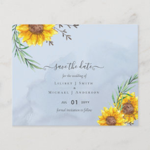 Prospectus 11,4 Cm X 14,2 Cm Budget Sunflowers Rustic Woodland Garden Mariage