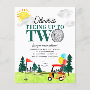 Prospectus 11,4 Cm X 14,2 Cm Budget Tea to Two Golf Boy Golf 2e anniversaire